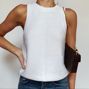 NWT White Knit Sleeveless Top